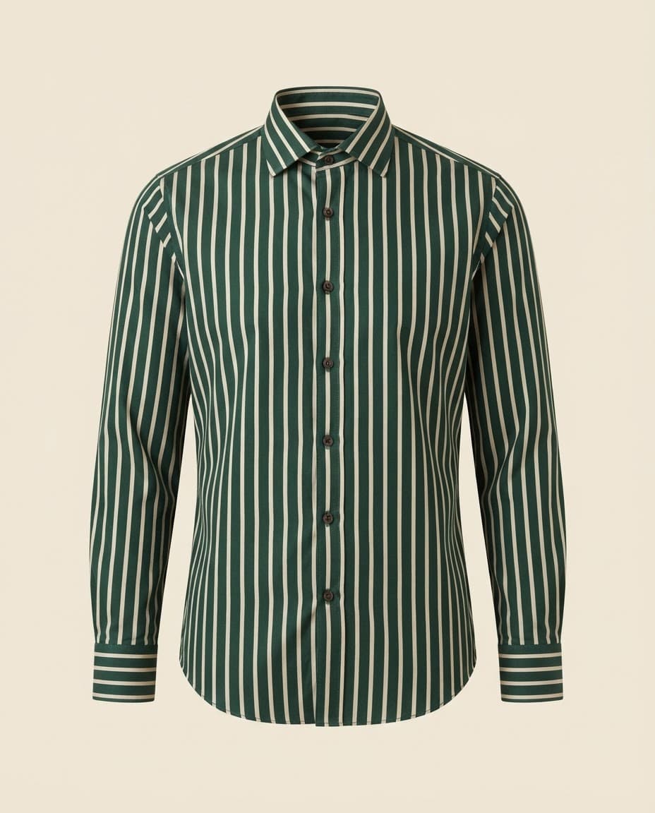 The Mono Stripe in Forest / Ecru